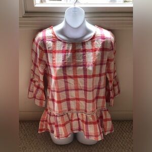 Bobeau Vibrant Striped Blouse